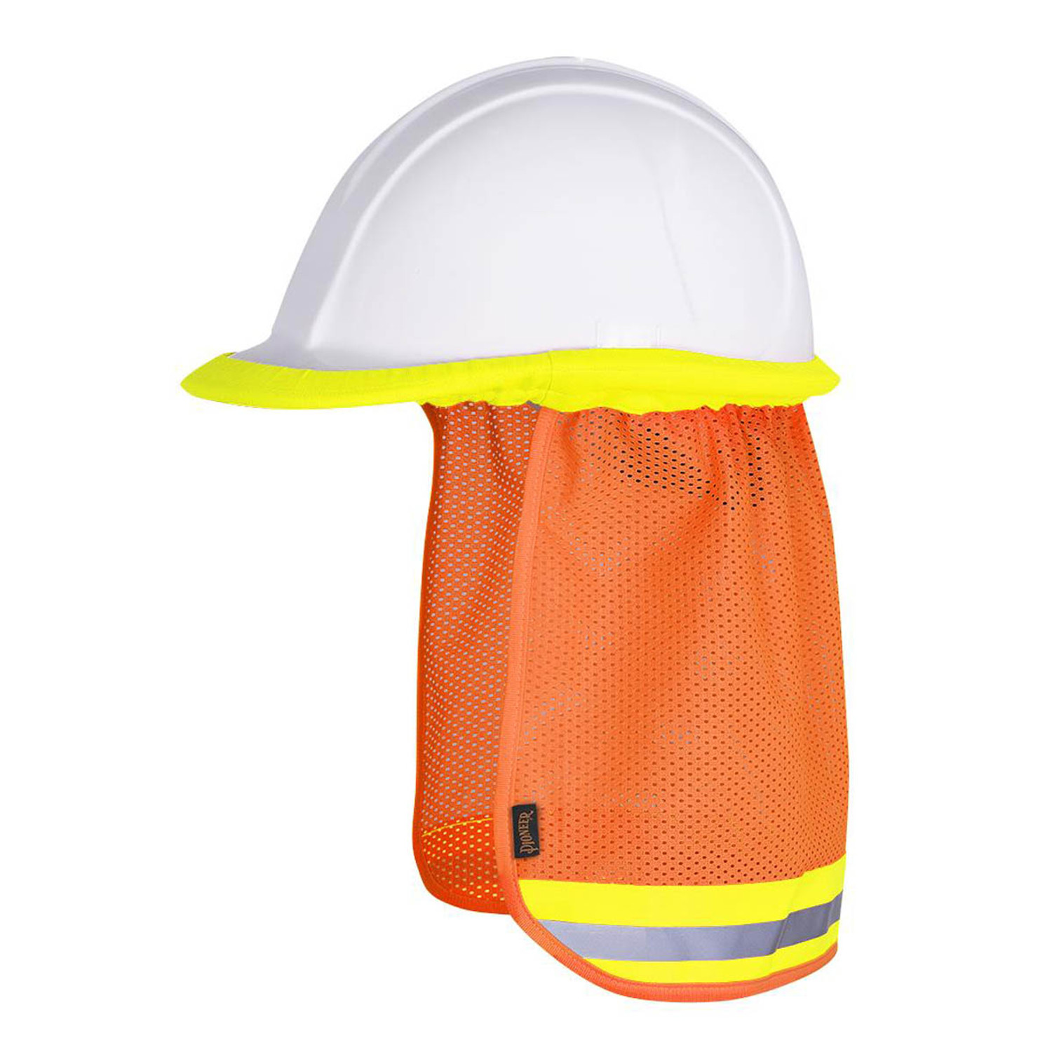BESS FLAP SHADE オレンジ Pioneer Hi-Vis Hard Hat Mesh Sunshade | SafetyWear.ca