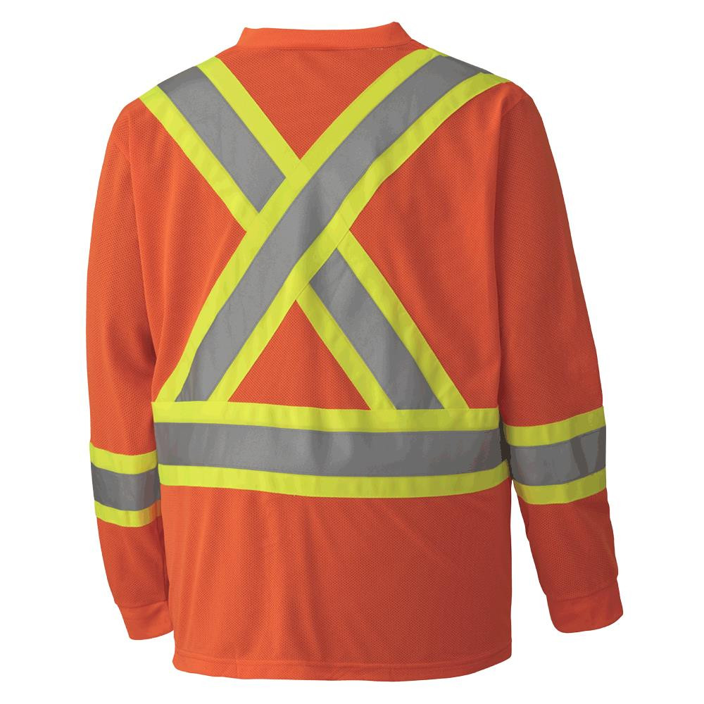 Pioneer Safety Long Sleeve Micro Mesh Hi-Vis Shirt | SafetyWear.ca