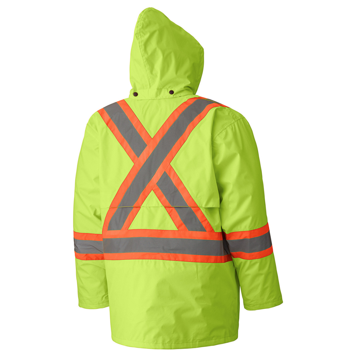 5596 Hi-Viz 150D Lightweight Safety Jacket With Detachable Hood 