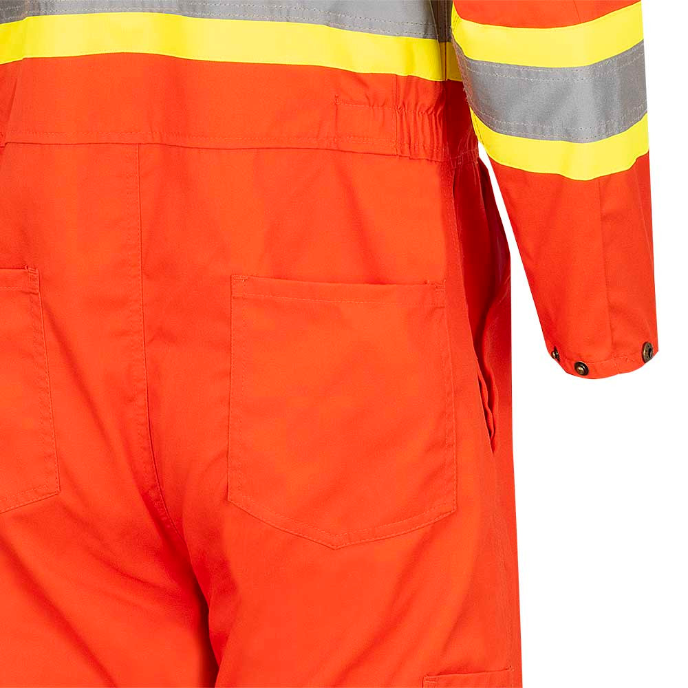 Pioneer 5514T Safety Poly/Cotton Coverall - Hi-Vis Orange (Tall