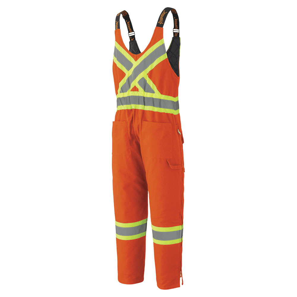 Pioneer 5538 Insulated Cotton Duck Overalls - Hi-Vis Orange
