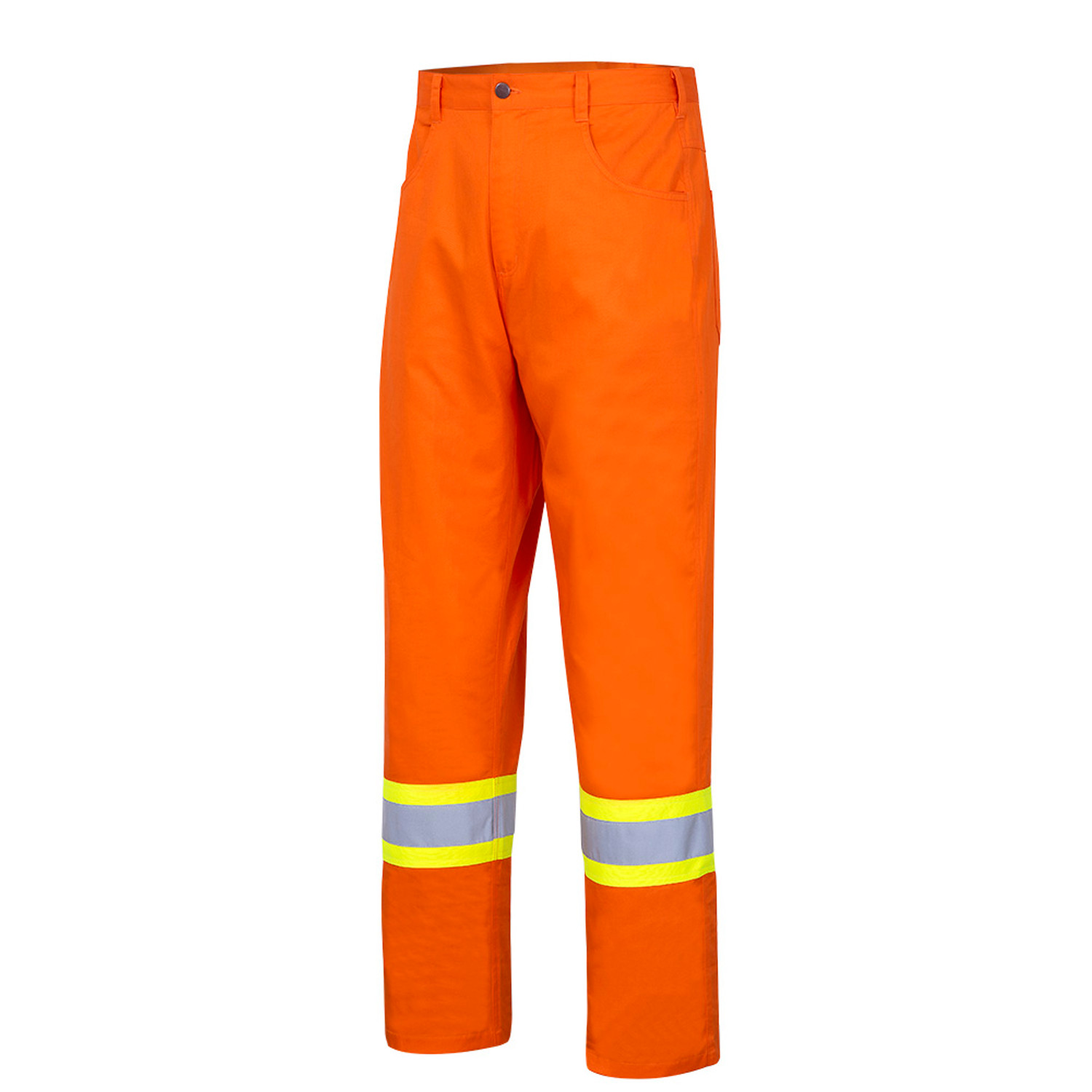 Pioneer 4461 Ultra Cool Cotton Safety Pants - HI-Viz Orange