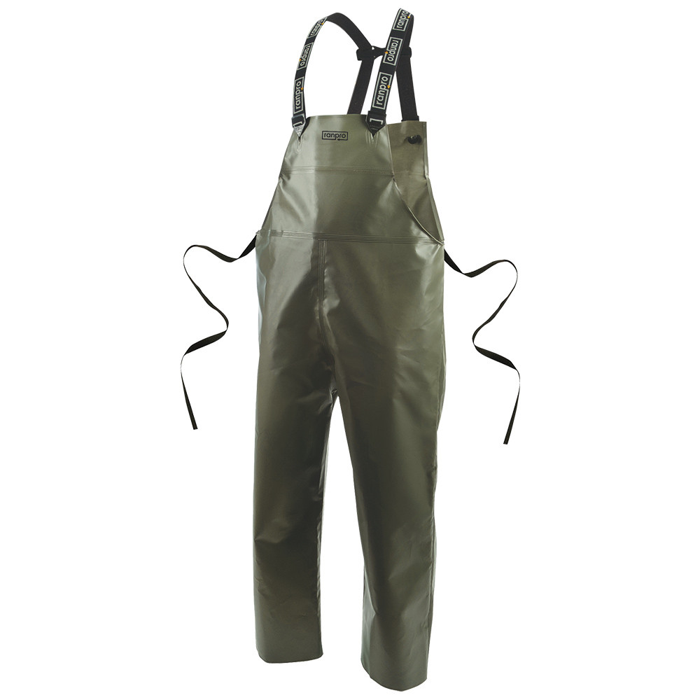 Ranpro P35 060 Canadian Waterproof Rain Bib Pants - Green