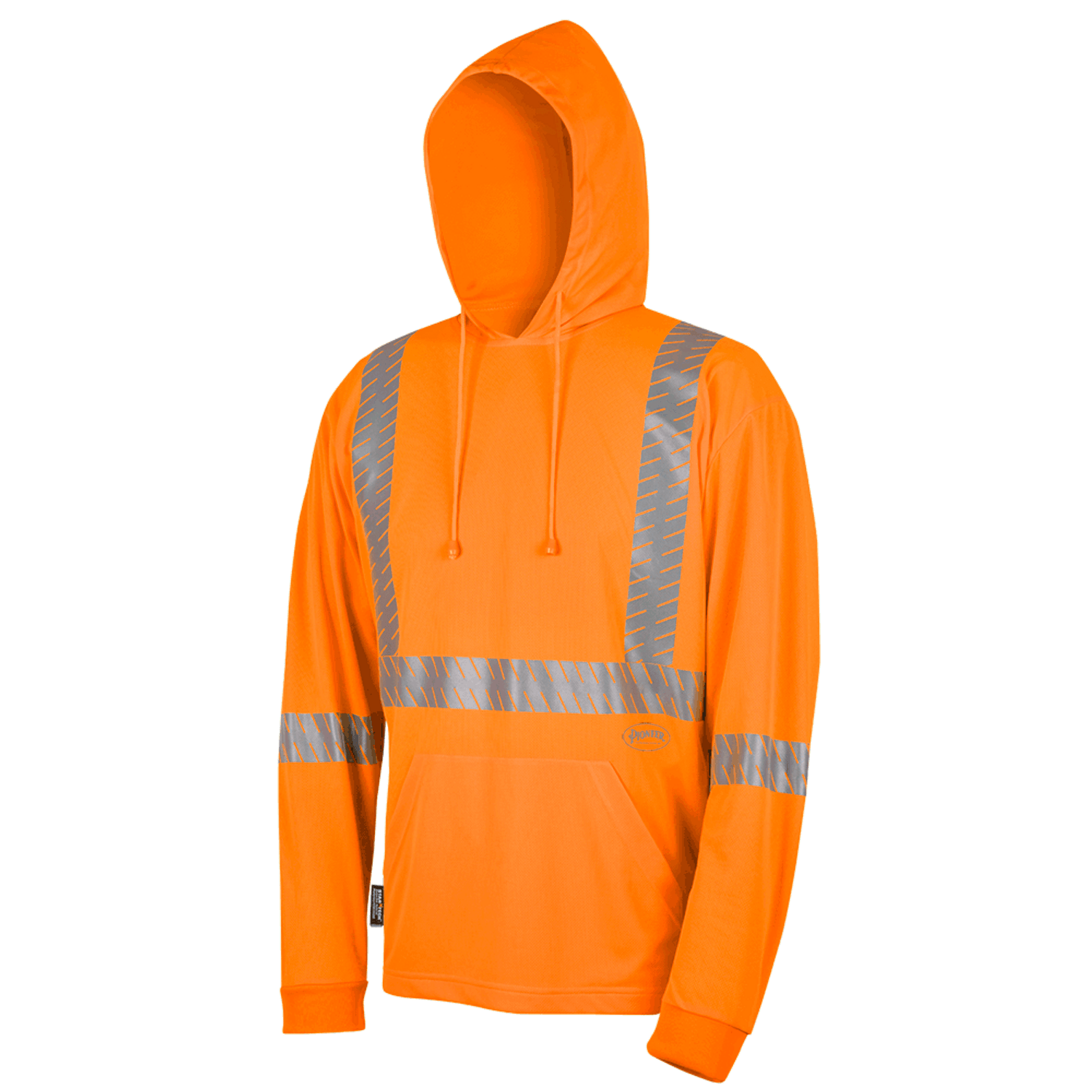 Pioneer 6964 Birdseye Safety hoodie Shirt - Hi-Vis Orange 