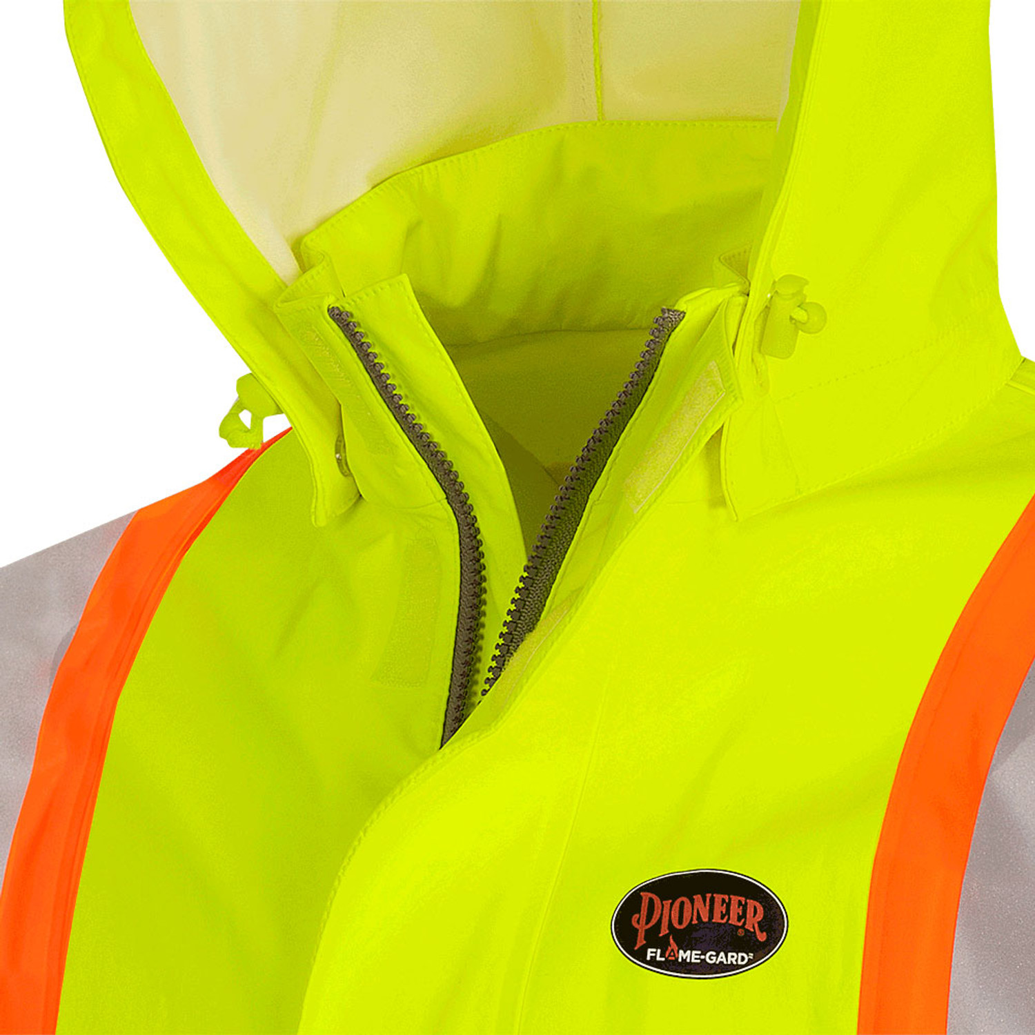 Pioneer 5881 Waterproof Flame Resistant ARC Rain Jacket - Hi-Vis