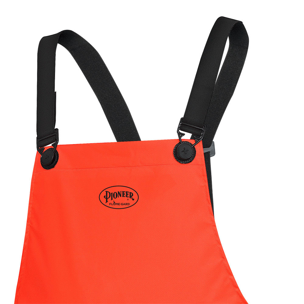 Pioneer 576P PVC/Poly/ Flame Resistant Bib Pants - Hi-Vis Orange