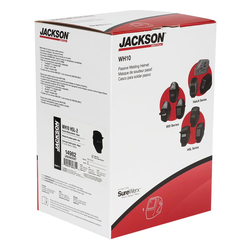 Jackson HSL-2 Passive Welding Helmet - Black Lift Front
