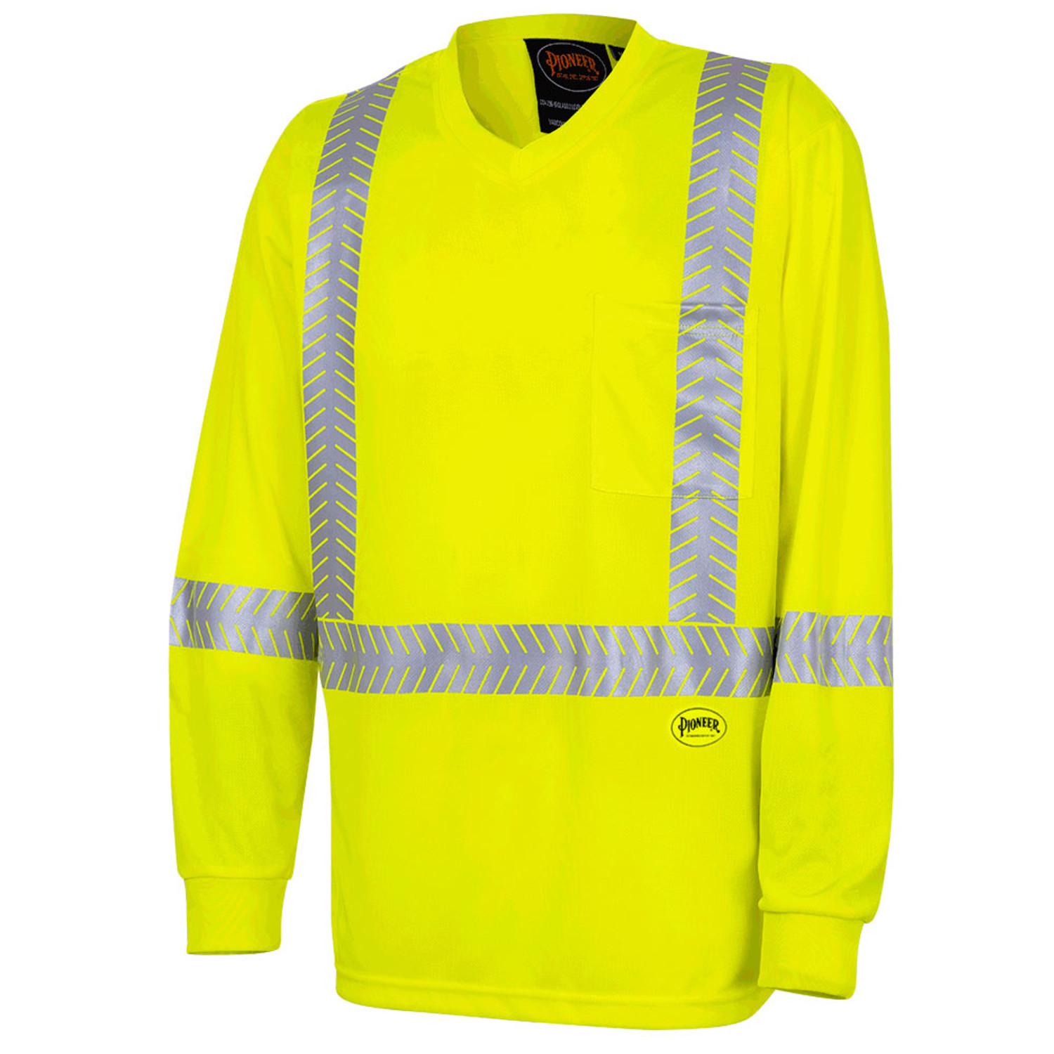 Pioneer 6905A UV Protection Coolpass® Breathable Long Sleeve Safety Shirt -  Hi-Vis Yellow/Green 