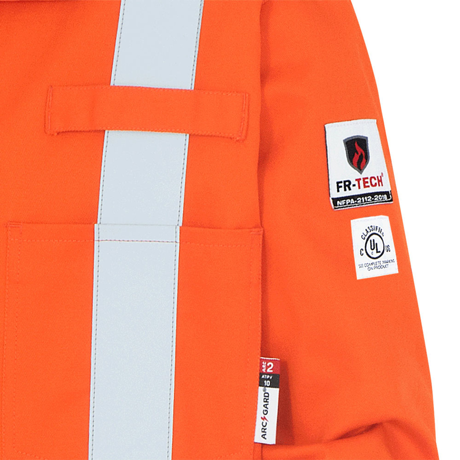 Pioneer 7708AT Flame Resistant/ARC Rated Industrial Wash Suitable Coveralls  - Hi-Vis Orange (Tall)