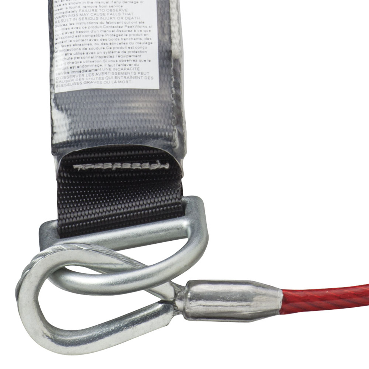 Peakworks SA-5502-6 Shock Absorbing Galvanized Cable Lanyard