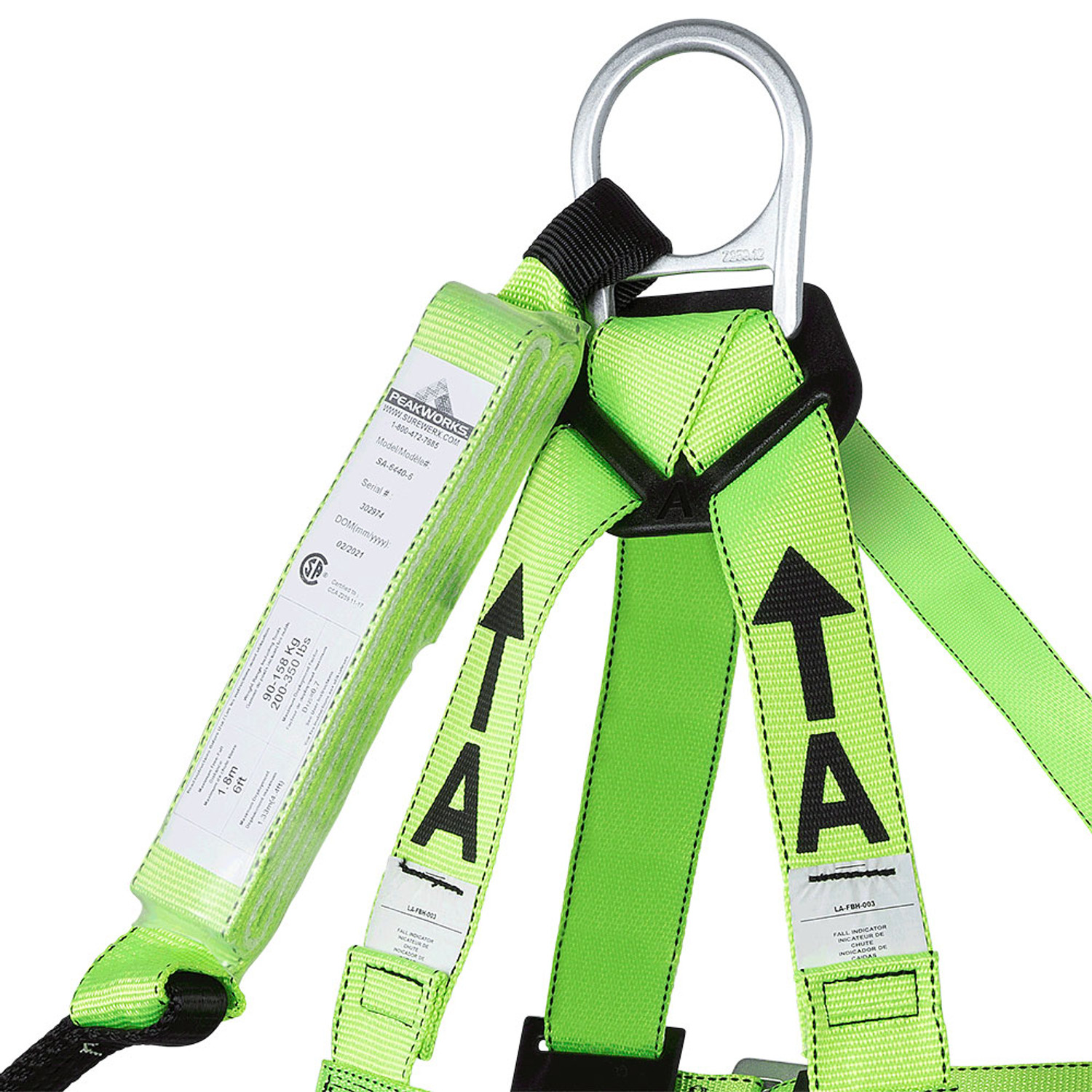 Peakworks FBH-10000A5440-4 Harness/Lanyard Integral Combo