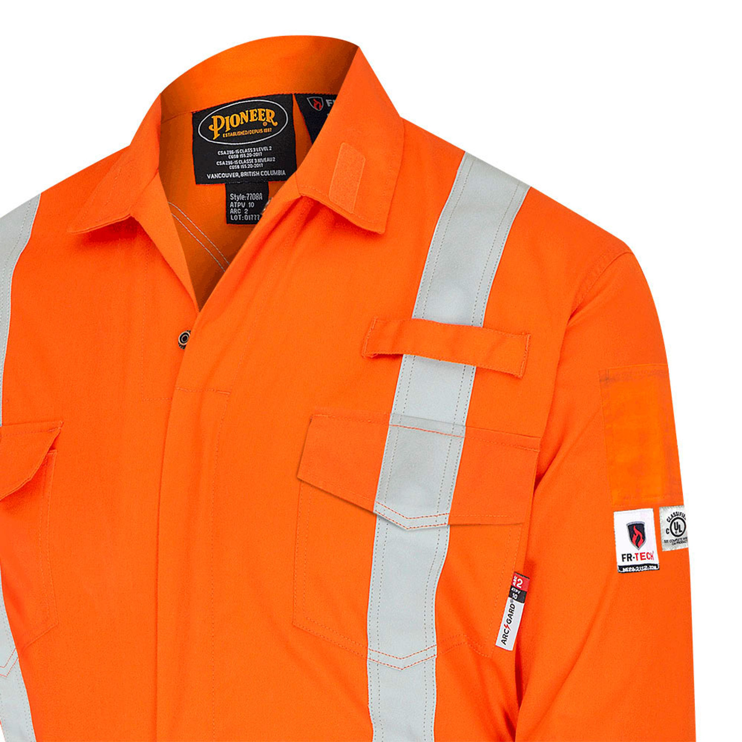 Pioneer 7702BB FR-Tech® Safety Coverall Industrial Wash - Hi-Viz