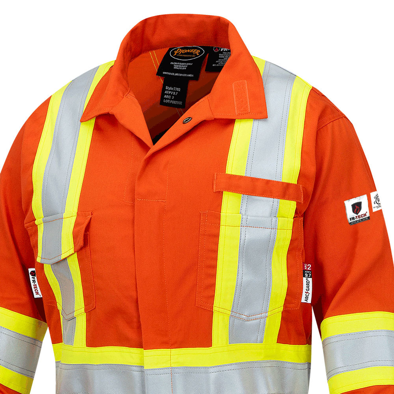 Fireproof shirt, Pioneer FR-tech 7 oz, Arc 2 model 7743 orange