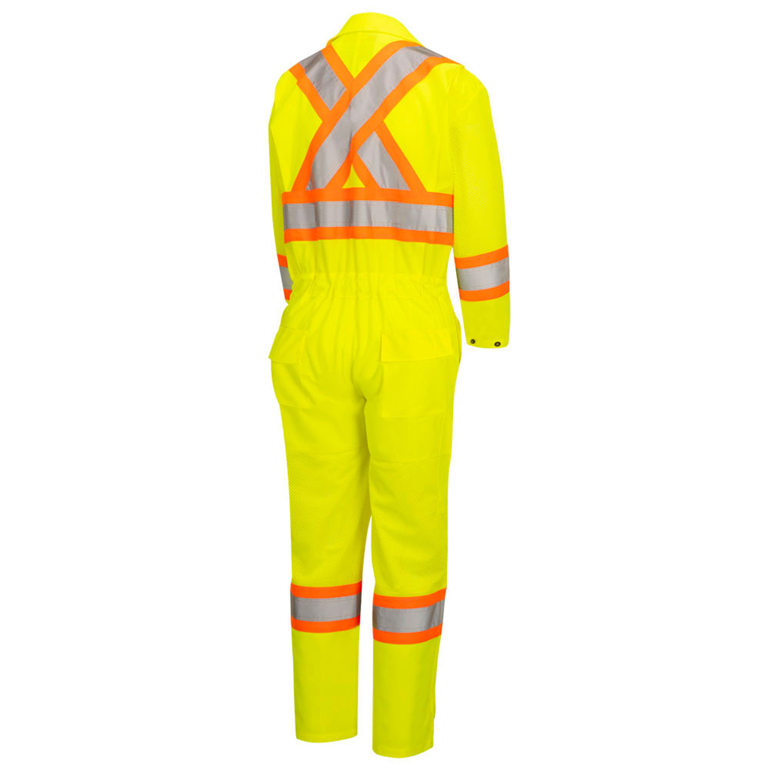 Pioneer 5999AW Women's Traffic Safety Coveralls - Hi-Vis Yellow/Green