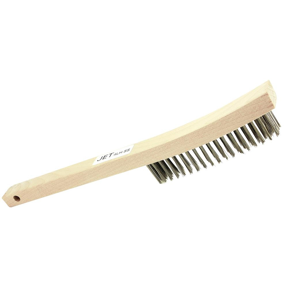 JET Hand Wire Scratch Brush with Long Handle and Stainless Steel ...