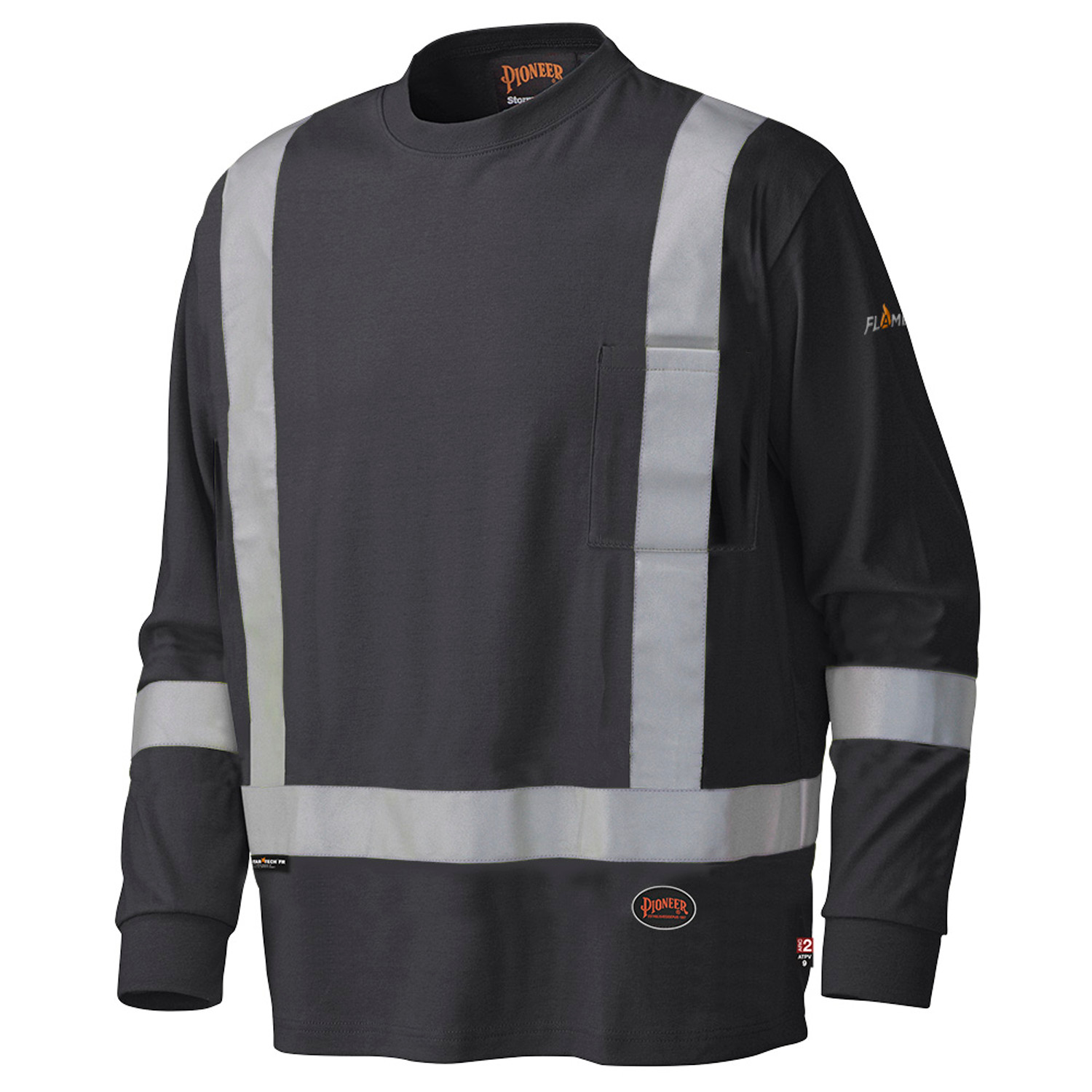 Pioneer 340SFA Flame Resistant/ARC Rated Long Sleeve Safety Shirt - Black