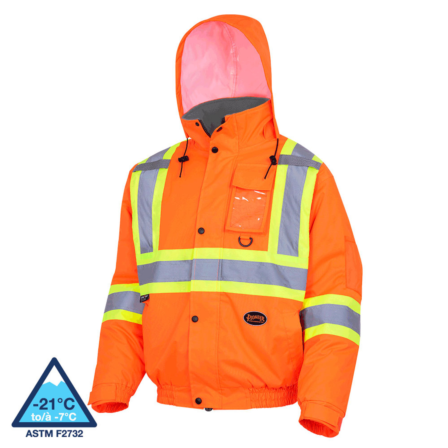 Pioneer 5032 Winter Quilted Safety Bombers - Hi-Vis Orange