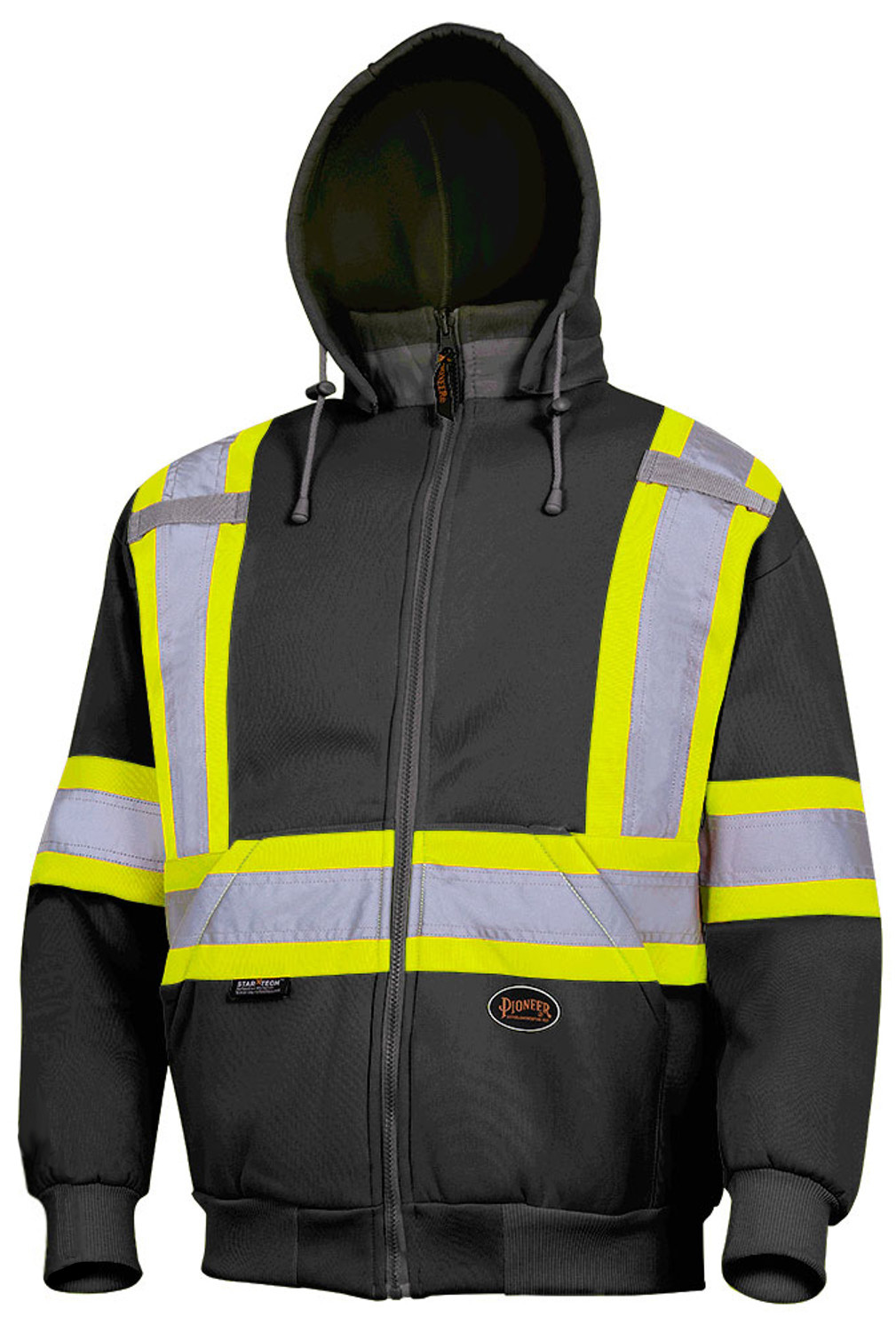 6925BK Hi-Viz Polyester Fleece Hoodie | Safetywear.ca