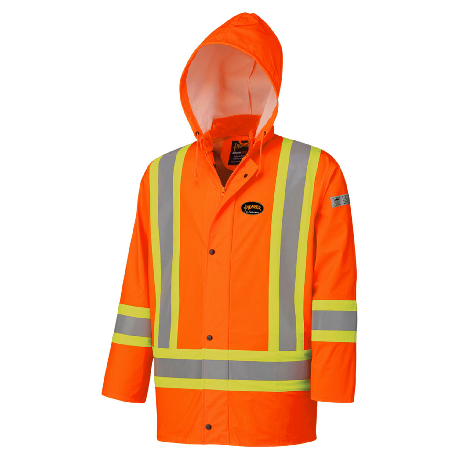 Pioneer 5892 Flame Resistant PU Stretch Hi-Viz Waterproof Jacket - Hi-Viz  Orange