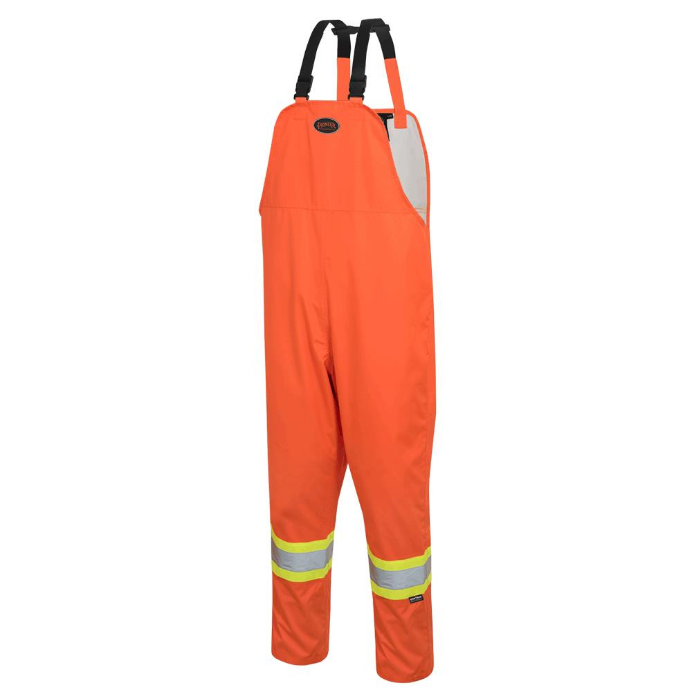 Pioneer 5627 Waterproof Safety Bib Pants - Hi-Vis Orange
