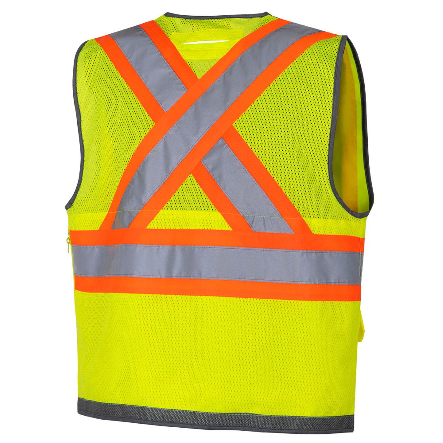 Pioneer Mesh Back Zip Front Surveyor Hi-Vis Safety Vest