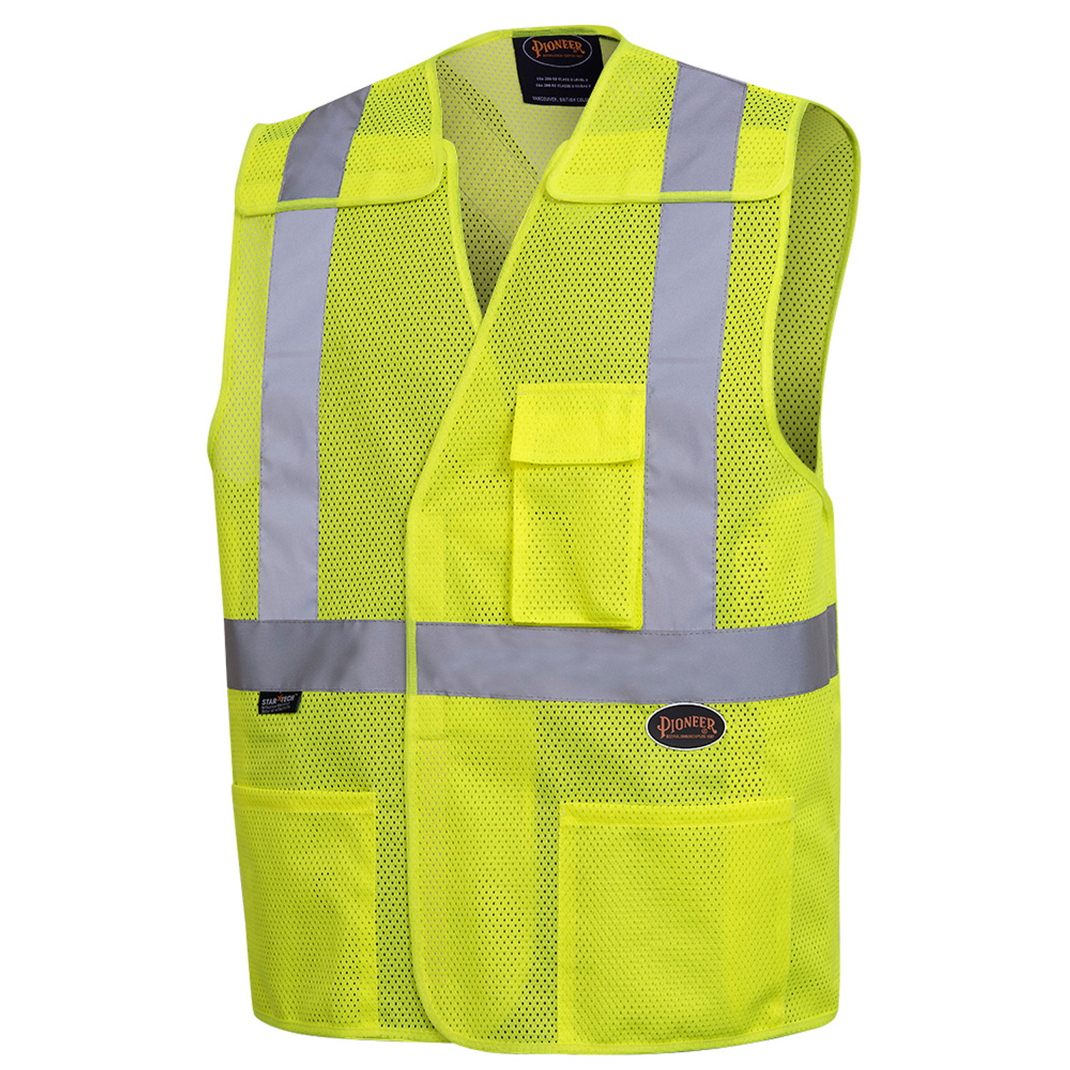 Pioneer 6923 Safety Vest with 2 Tape - Hi-Viz Yellow/Green