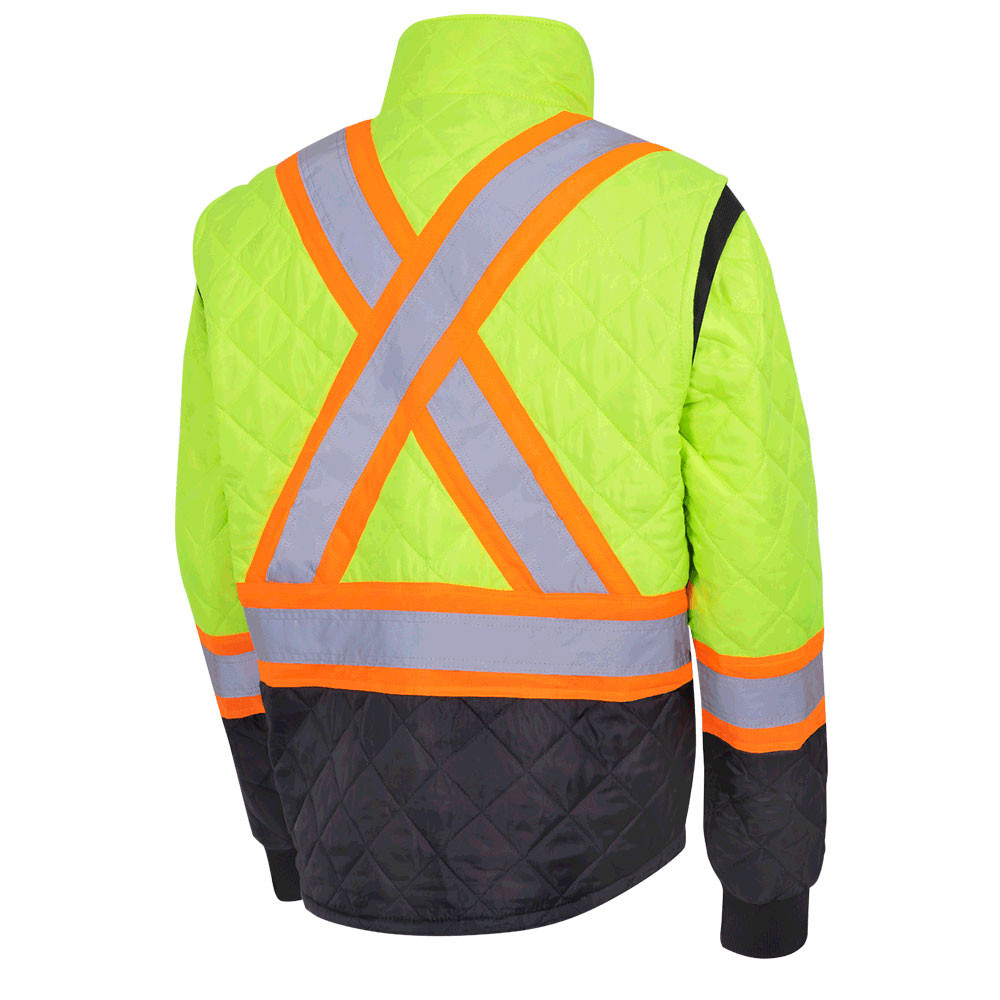 Pioneer 5016 Quilted Freezer/ Work Safety Jacket HiVis Yellow/Green