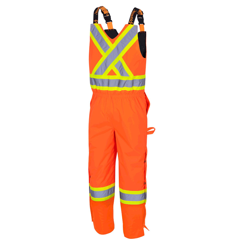 Pioneer 5040 Waterproof Quilted Safety Bib Overall HiVis Orange