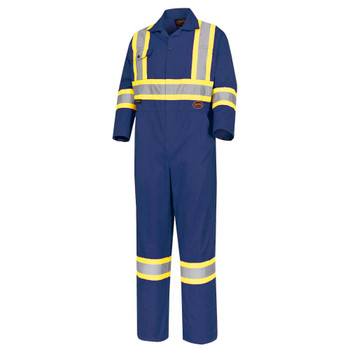Pioneer 5516T Safety Poly/Cotton Coverall - Navy (Tall) | Safetywear.ca
