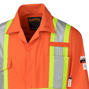 Pioneer 5551 Antistatic Flame Gard Coverall - Hi-Viz Orange | Safetywear.ca