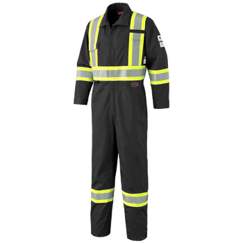 Pioneer 7702BK FR-Tech® Flame Resistant/ARC Rated Coverall - Black | Safetywear.ca