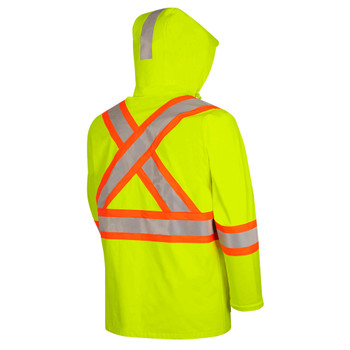 Pioneer 5881 Waterproof Flame Resistant ARC Rain Jacket - Hi-Viz Yellow | Safetywear.ca