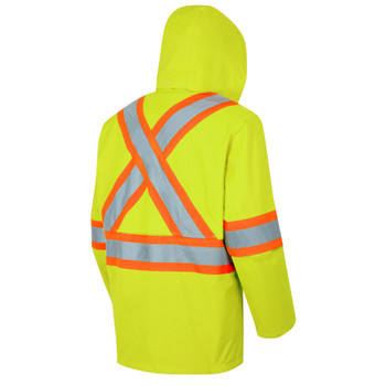 Pioneer 5632 "The Rock" Safety Rainwear / Parkas (300D) - Hi-Viz Yellow/Green | Safetywear.ca