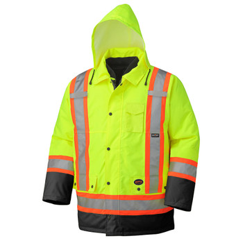 Pioneer 5021BB Waterproof 7-IN-1 Safety Parkas - Hi-Viz Yellow/Green | Safetywear.ca Pioneer 5021BB Waterproof 7-IN-1 Safety Parkas - Hi-Viz Yellow/Green | Safetywear.ca