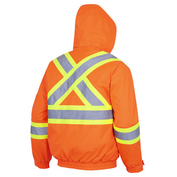 Pioneer 5032 Winter Quilted Safety Bombers Jacket - Hi-Viz Orange | Safetywear.ca