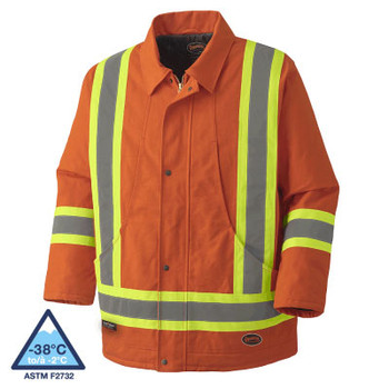 Pioneer 5537A Quilted Cotton Duck Parka - Orange | Safetywear.ca