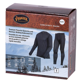 Pioneer D2200A Premium Polyester Quick-Dry and Moisture-Wicking Underwear Set | Safetywear.ca