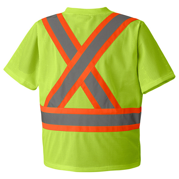 Pioneer 5997 Poly Mesh Safety Shirt - Hi-Viz Yellow/Green | Safetywear.ca