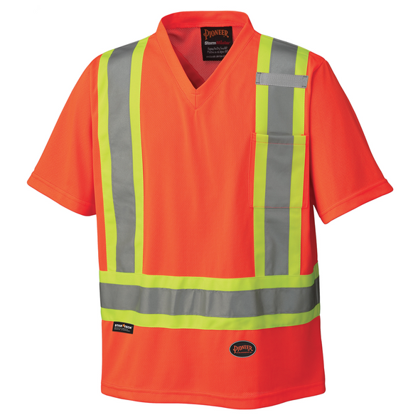 Pioneer 6979 Micro Mesh Safety T-shirt - HI-Viz Orange | Safetywear.ca