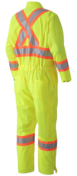 Pioneer 5999A Traffic Safety Coverall - Hi-Viz Yellow/Green | Safetywear.ca