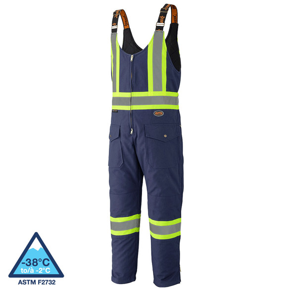 Pioneer 5536BK Safety Quilted Cotton Duck Overalls - Black