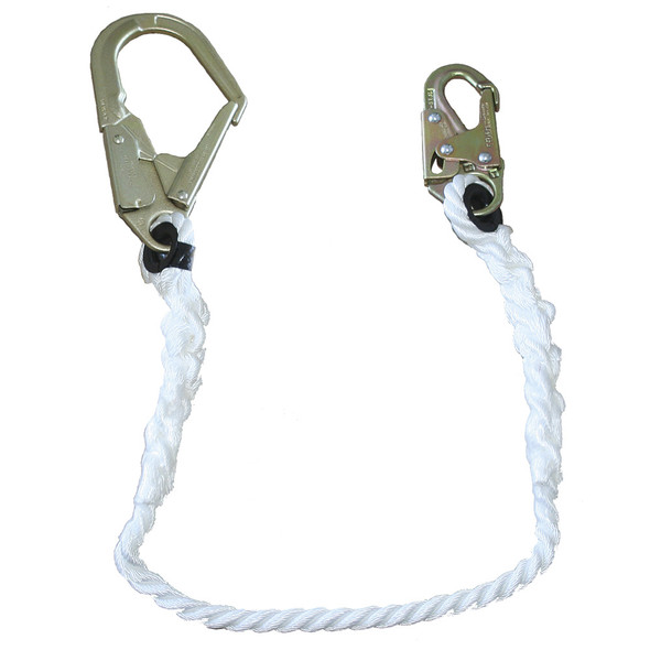 LAN-1242-4 Restraint Lanyard - 5/8" Rope - Snap & Form Hooks - 4' (1.2 M) | Safetywear.ca