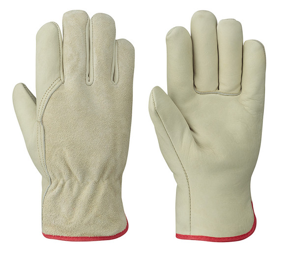 Cream/Red 535FLRF Insulated Driver's Cowgrain Glove