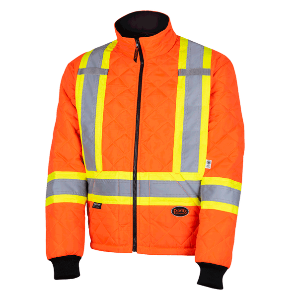 Pioneer 5015A Quilted Freezer/Work Safety Jacket - Hi-Viz Orange | Safetywear.ca