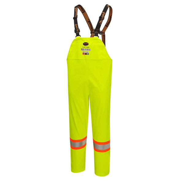 Pioneer 5883 Flame Resistant/ARC Rated Waterproof Bib Pants - Hi-Viz Yellow/Green | Safetywear.ca