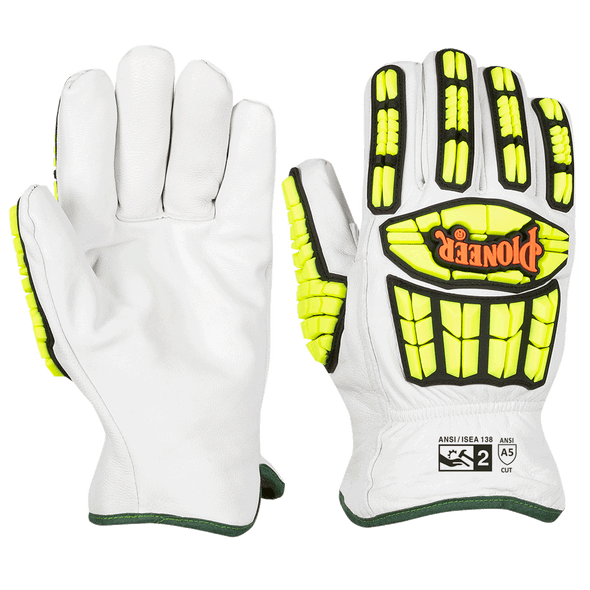 Pioneer Level A5 & Cut & Puncture Resistant Driver's Style Goatskin Gloves - TPR | Safetywear.ca