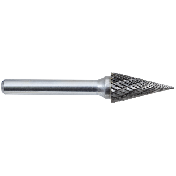 JET-KUT GP Carbide Bur - Double Cut 1/4" Shank - Cone - 1/2"| Safetywear.ca