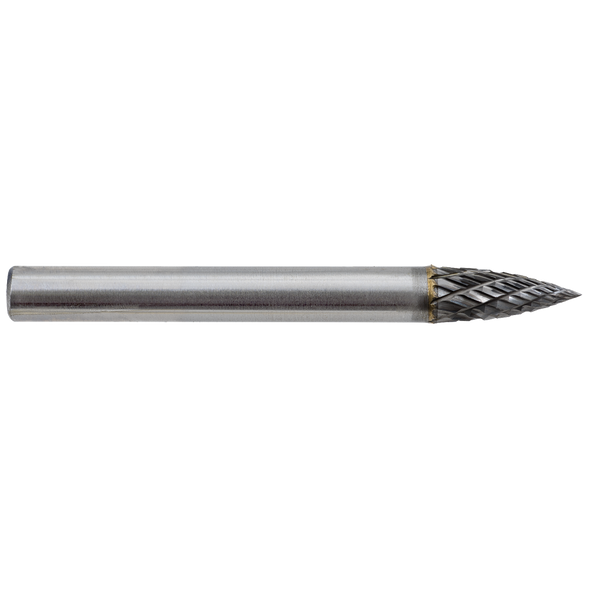 JET-KUT GP Carbide Bur - Double Cut 1/4" Shank - Tree (Pointed End) - 1/4" | Safetywear.ca