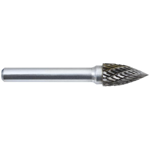 JET-KUT GP Carbide Bur - Double Cut 1/4" Shank - Tree (Pointed End) - 3/8" | Safetywear.ca