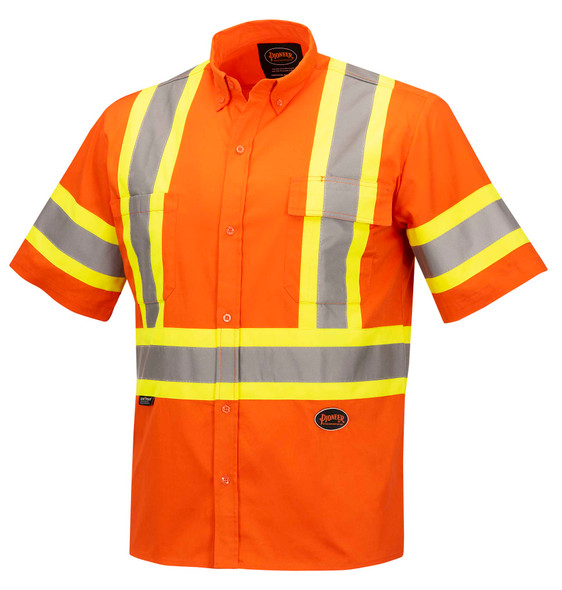 Radyan High Visibility Force Color Long Sleeve Safety T-Shirts, UPF 50+ UV  